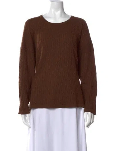 Pre-owned Eskandar Patterned Crew Neck Sweater In Brown