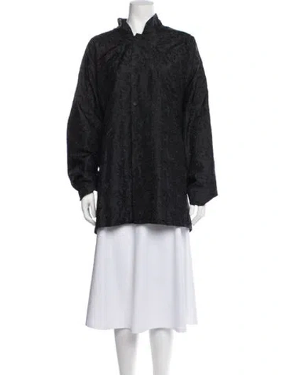 Pre-owned Eskandar Patterned Jacket In Black