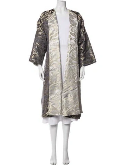 Pre-owned Eskandar Patterned Jacket In Gold