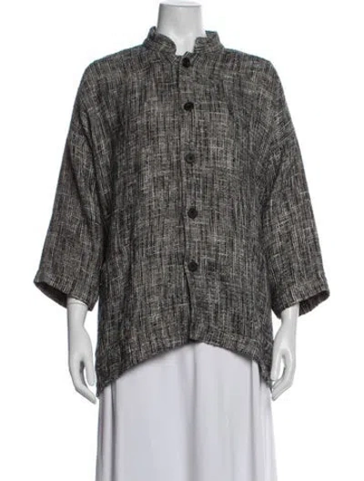 Pre-owned Eskandar Patterned Jacket In Grey