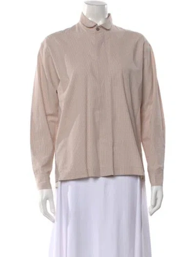 Pre-owned Eskandar Patterned Long Sleeve Top In Neutral