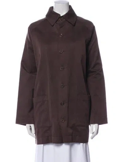 Pre-owned Eskandar Peacoat In Brown