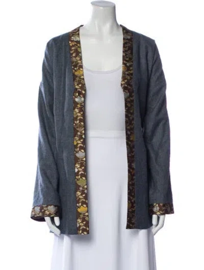Pre-owned Eskandar Printed Jacket In Gray