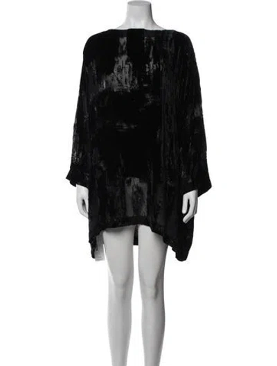Pre-owned Eskandar Printed Mini Dress In Black