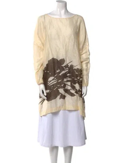 Pre-owned Eskandar Printed Mini Dress In Neutral