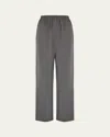 Eskandar Wool Japanese Trousers In Lightgrey