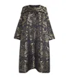Eskandar Reversible Floral Jacquard Coat In Blue