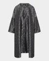 Eskandar Round Neck 3/4-sleeve Reversible Chinese Coat In Gray