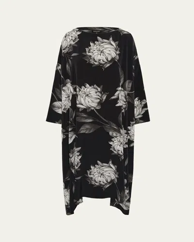 Eskandar Scoop-neck Midi Dress In Black