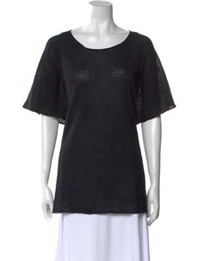 Pre-owned Eskandar Scoop Neck Sweater In Black