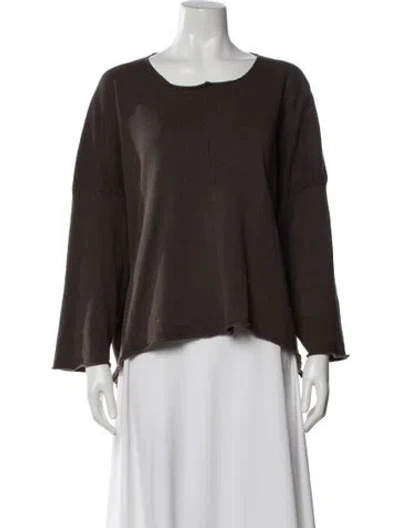 Pre-owned Eskandar Scoop Neck Sweater In Brown