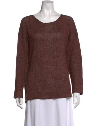 Pre-owned Eskandar Scoop Neck Sweater In Brown