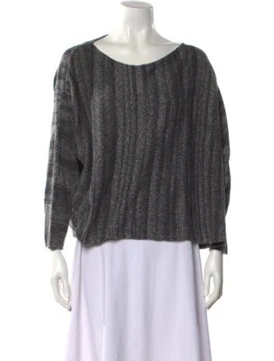 Pre-owned Eskandar Scoop Neck Sweater In Gray