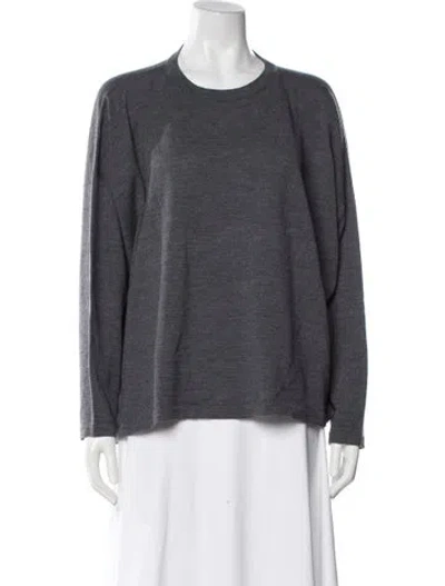 Pre-owned Eskandar Scoop Neck Sweater In Gray