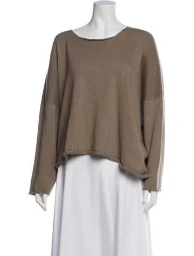 Pre-owned Eskandar Scoop Neck Sweater In Neutral
