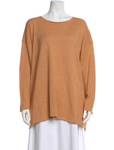 Pre-owned Eskandar Scoop Neck Sweater In Orange