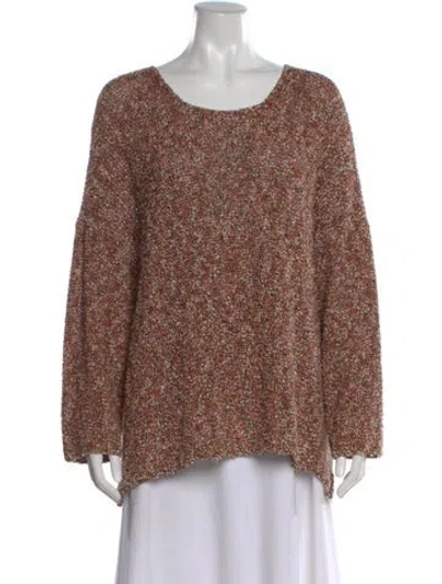 Pre-owned Eskandar Scoop Neck Sweater In Orange