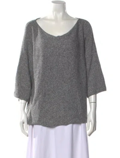 Pre-owned Eskandar Scoop Neck Sweater W/ Tags In Gray