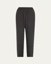Eskandar Side-insert Tapered Regular Trousers In Charcoal