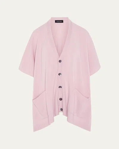 Eskandar Side-slit Cashmere Cardigan In Pink