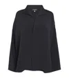 Eskandar Silk A-line Shirt In Black