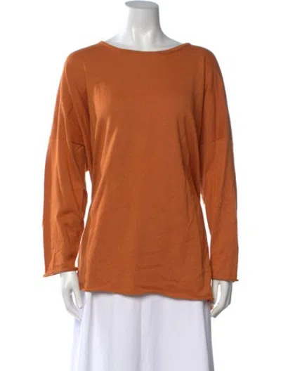Pre-owned Eskandar Silk Bateau Neckline Sweater In Neutrals
