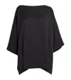 Eskandar Boat Neck Top (long Length) In Black