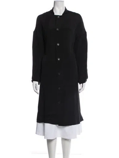Pre-owned Eskandar Silk Coat In Black