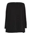 Eskandar Silk-cotton Sequinned Kaftan Sweater In Black