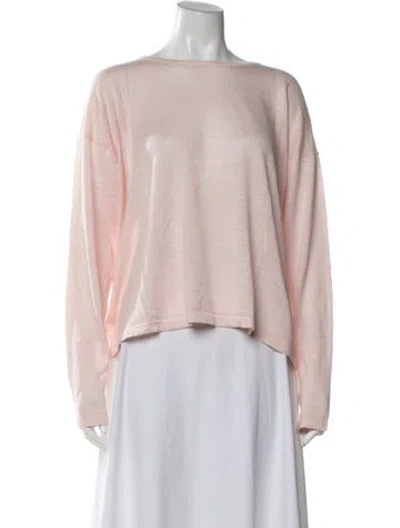 Pre-owned Eskandar Silk Crew Neck Sweater In Pink