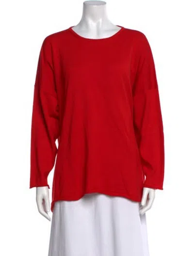 Pre-owned Eskandar Silk Crew Neck Sweater W/ Tags In Red