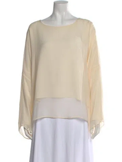 Pre-owned Eskandar Silk Crew Neck Top In Neutral