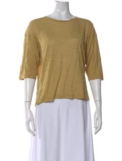 Pre-owned Eskandar Silk Crew Neck T-shirt In Neutral