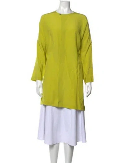 Pre-owned Eskandar Silk Crew Neck Tunic In Green