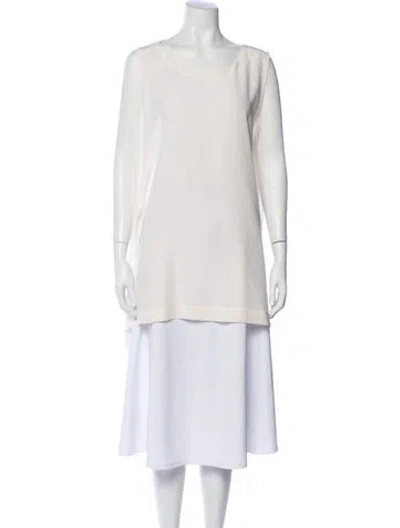 Pre-owned Eskandar Silk Crew Neck Tunic In Neutral
