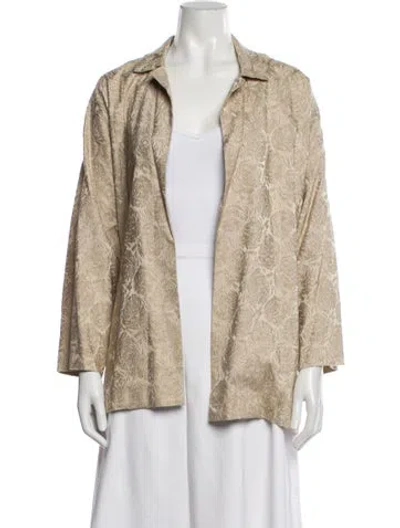 Pre-owned Eskandar Silk Evening Jacket W/ Tags In Neutral