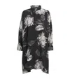 Eskandar Silk Floral Shirt In Gray