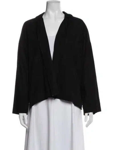 Pre-owned Eskandar Silk Jacket In Black