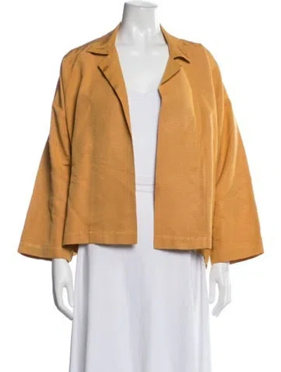 Pre-owned Eskandar Silk Jacket In Yellow