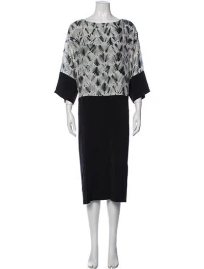 Pre-owned Eskandar Silk Knee-length Dress In Black