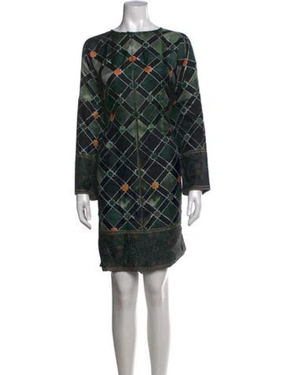 Pre-owned Eskandar Silk Knee-length Dress In Green