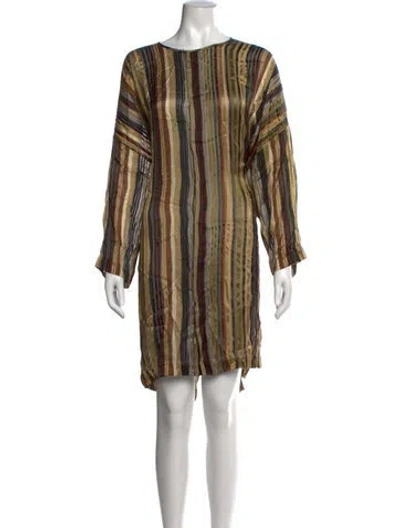 Pre-owned Eskandar Silk Knee-length Dress In Multicolor