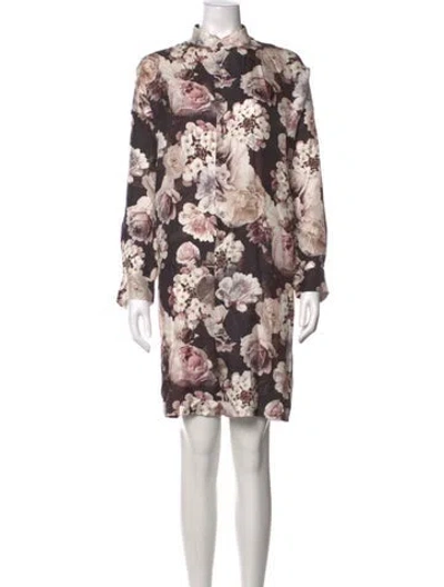 Pre-owned Eskandar Silk Knee-length Dress In Multicolor