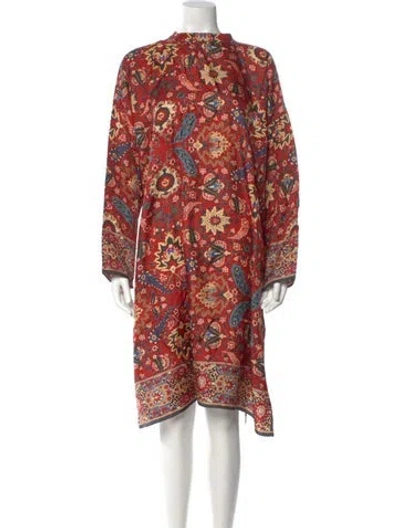 Pre-owned Eskandar Silk Knee-length Dress In Red