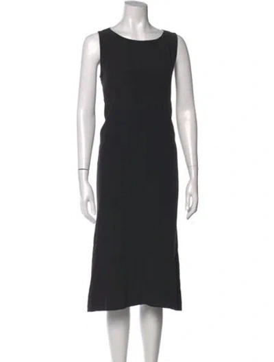 Pre-owned Eskandar Silk Long Dress In Black