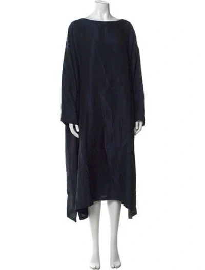 Pre-owned Eskandar Silk Long Dress In Black