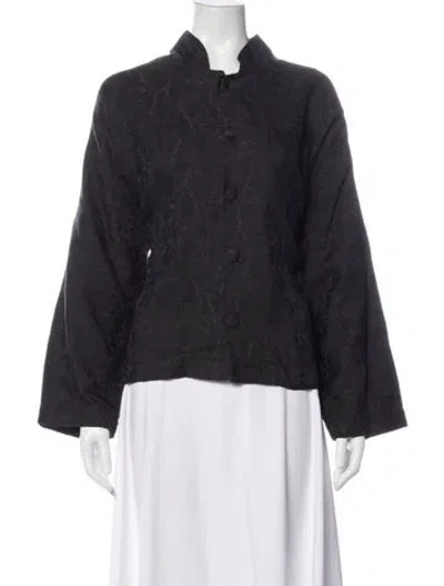 Pre-owned Eskandar Silk Long Sleeve Top In Gray