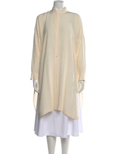 Pre-owned Eskandar Silk Long Sleeve Tunic In Neutral