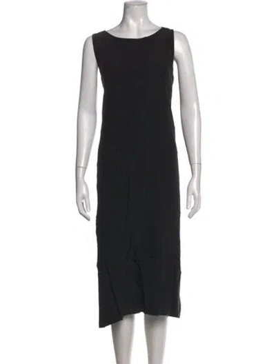 Pre-owned Eskandar Silk Midi Length Dress In Black