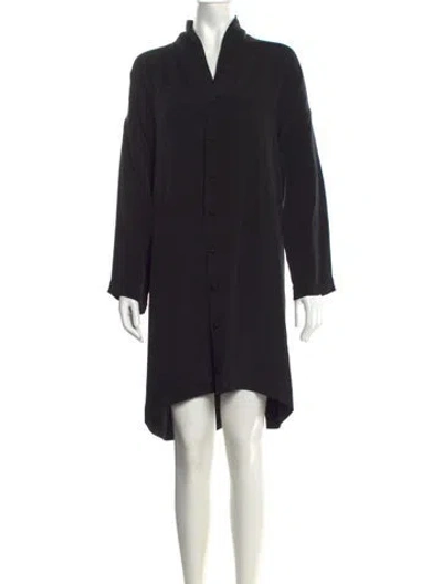 Pre-owned Eskandar Silk Midi Length Dress In Black